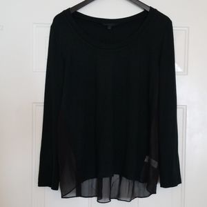 Aryn K Long Sleeve Shirt with Sheer Back